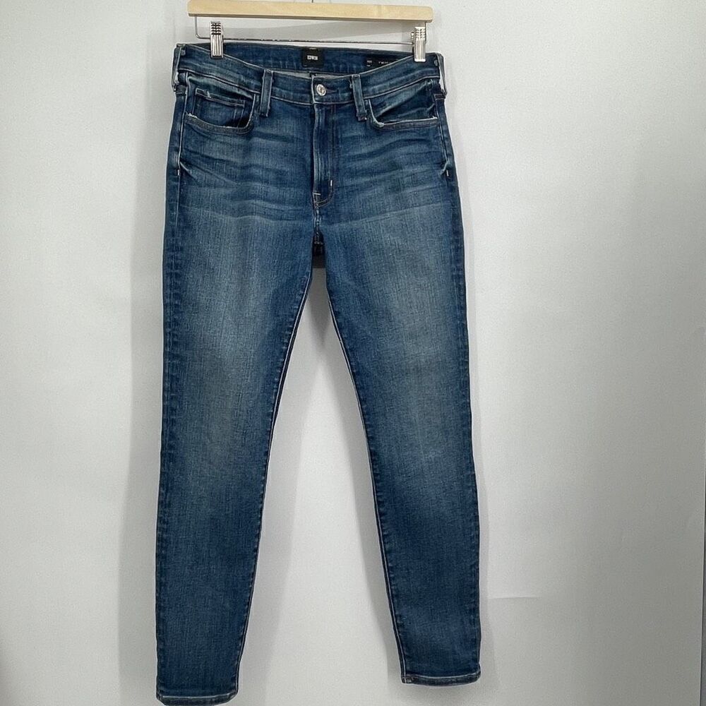 Edwin Blue Cotton Blend Stretch Pixie 9" Mid Rise Skinny Denim Jeans Size 29